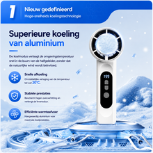 Afbeelding in Gallery-weergave laden, IJsBries Pro™ – Persoonlijke ventilator met actieve directe koeling — 199 standen, één druk op de knop en direct merkbaar koeler
