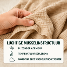 Afbeelding in Gallery-weergave laden, Het Nordic Wolken-Musselindeken – 100% katoen
