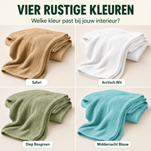 Afbeelding in Gallery-weergave laden, Het Nordic Wolken-Musselindeken – 100% katoen
